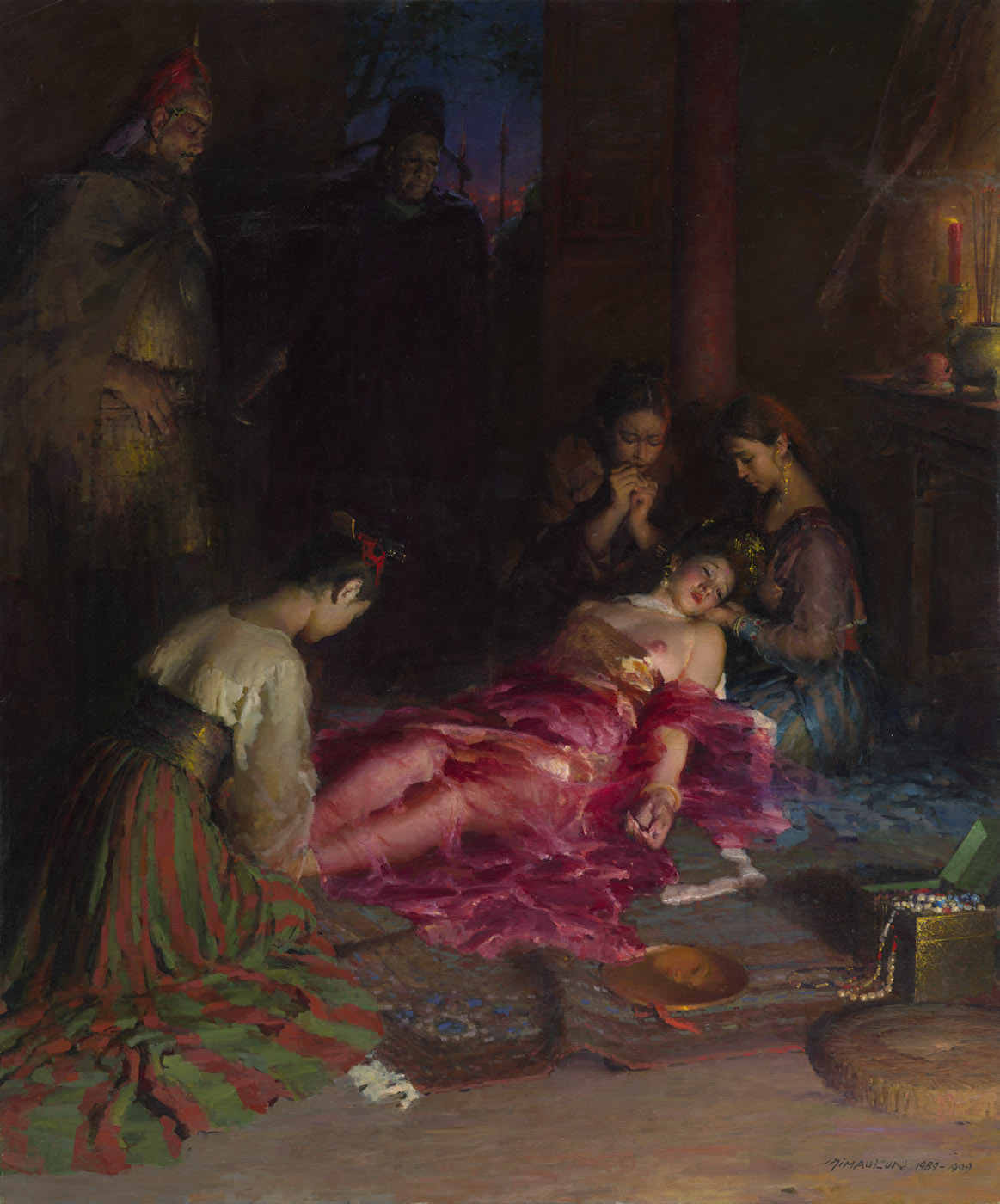 貴妃之薨 油畫 180×150cm 1999