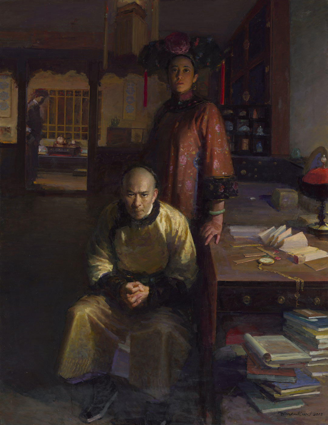 光緒與珍妃 油畫 145×110cm 2015
