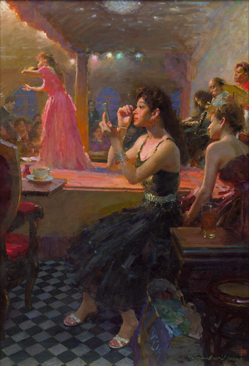 西城夜樂 油畫 80×116cm