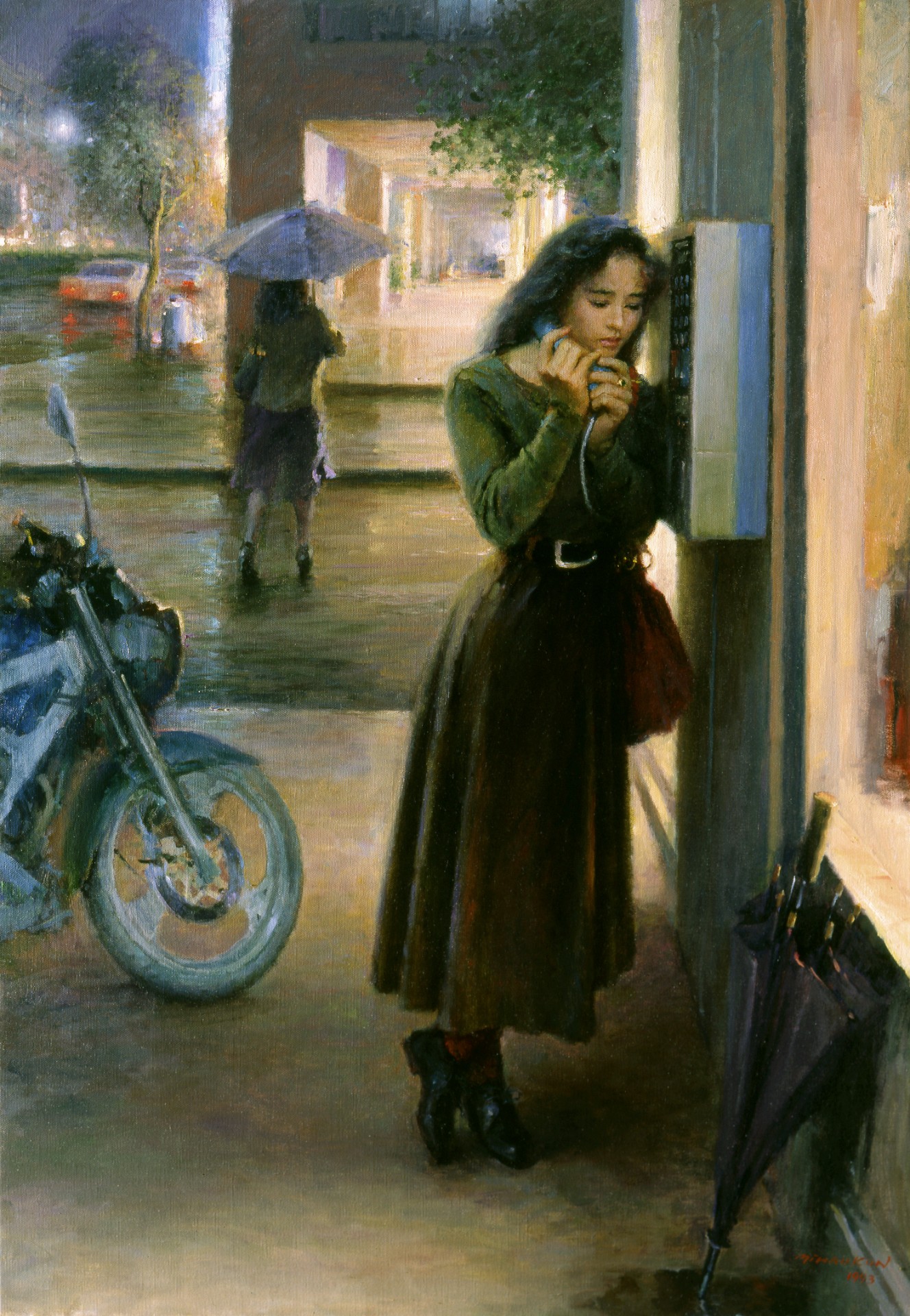 Taipei Spring Drizzle, Oil on Canvas, 130x97cm, 1993