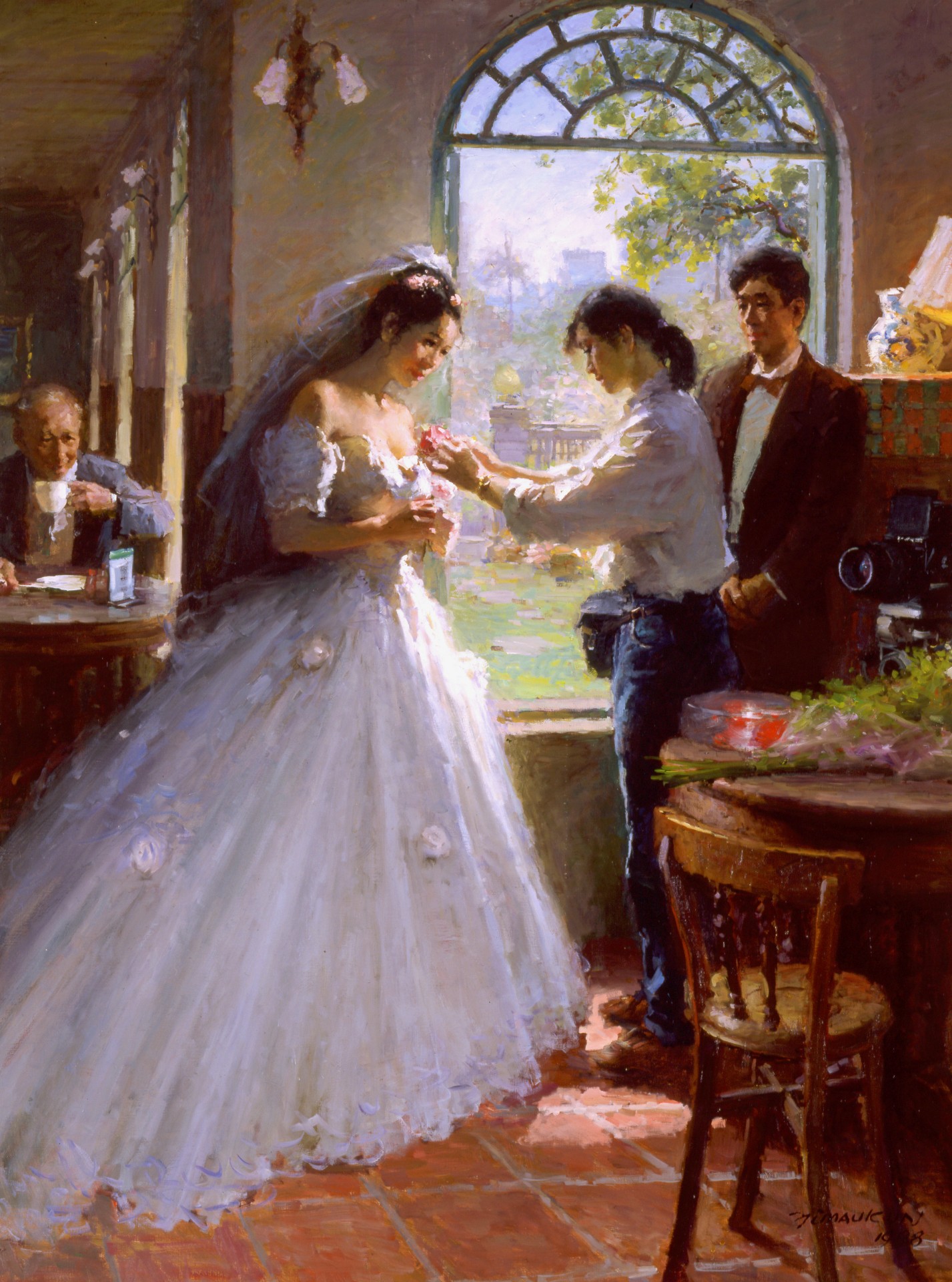 Wedding Photo, Oil on Canvas, 130x97cm, 1998
