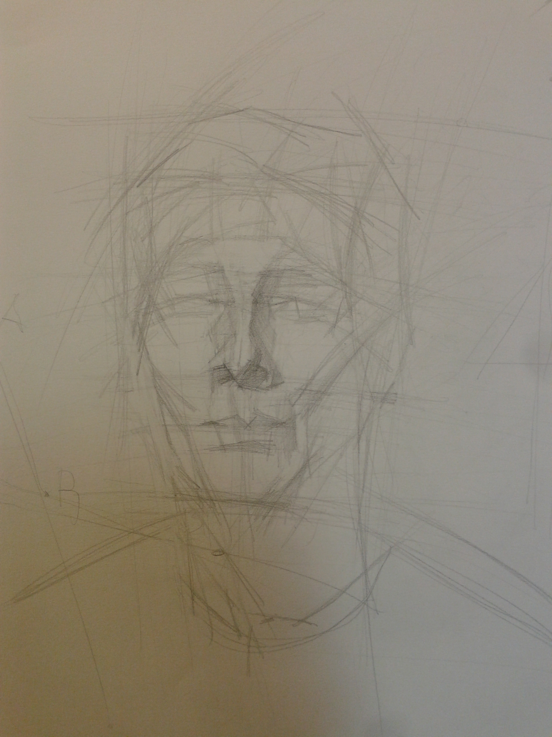 Step 1: Initial block-in sketch